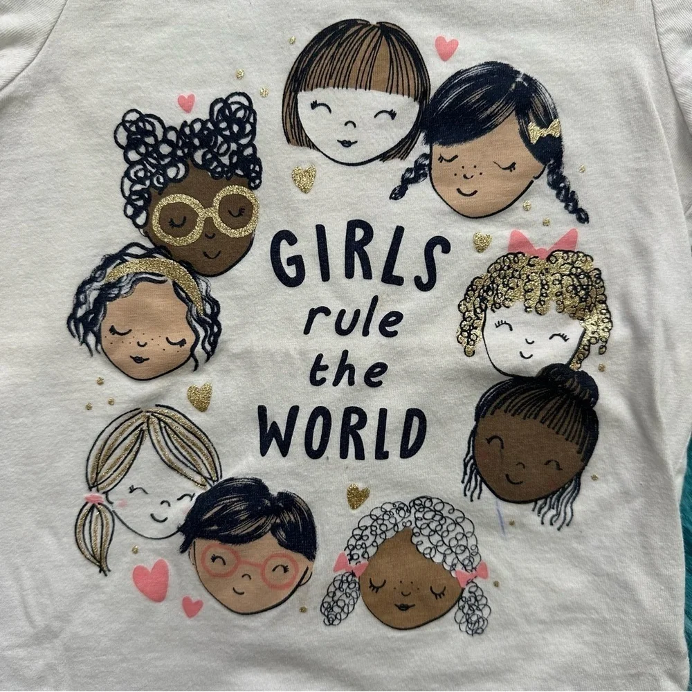 Carter’s Kid Girls Short Sleeve Graphic T-shirt Size 4